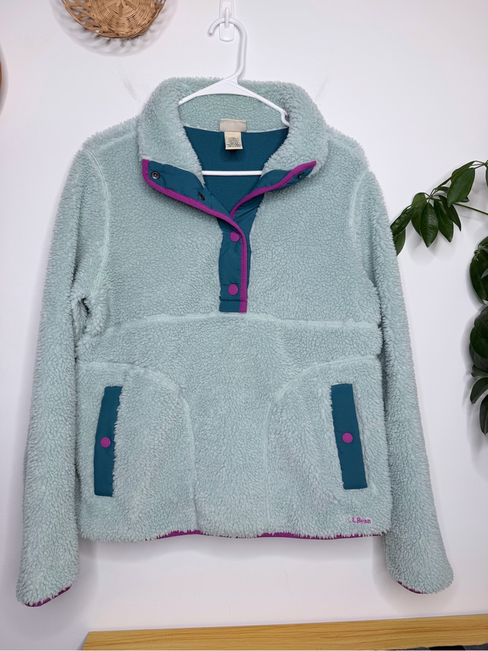 L.L. Bean High Pile Sherpa Feece Pullover Size Medium